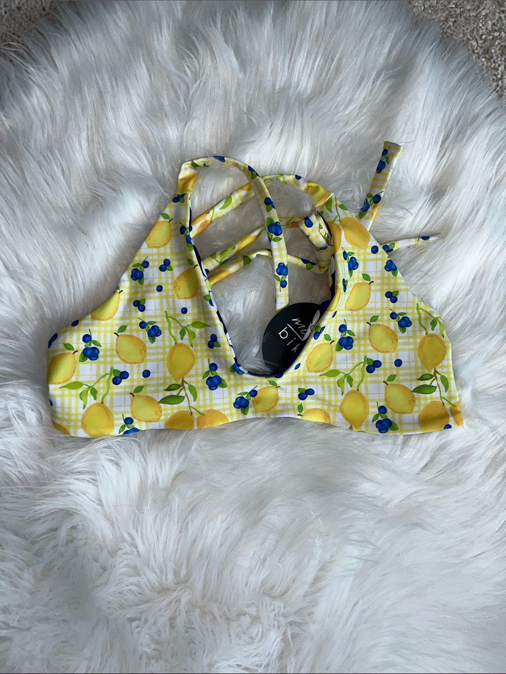 Moana Bikini Hot Lemonade Marlin Top Size Medium NWT